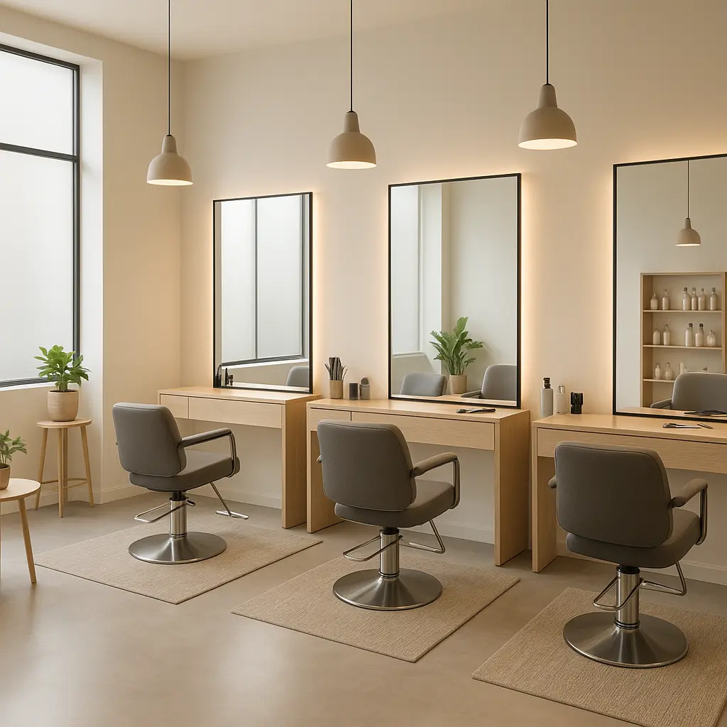 Interiér moderního beauty salonu v Praze